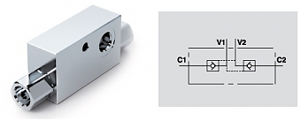 Гидрозамок двухсторонний VBPDE 3/8” AL