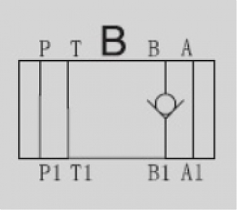 Клапан обратный модульный CETOP 5 в канал "B" Z1DS10B1-30