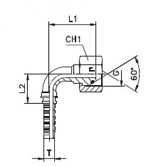 BSP 5/8"-14/90-08 DN12 (С) (O-RING)