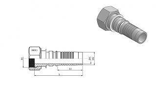 ORFS 1.7/16"-12/0-12 int DN20