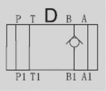 Клапан обратный модульный CETOP 5 в канал "B" Z1DS10D1-30