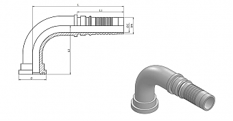 Фл. 1"3000/90-12 int (44,5) DN20