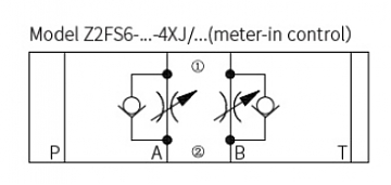 Дроссель с обратным клапаном модульный CETOP 5 Z2FS10-30J/S