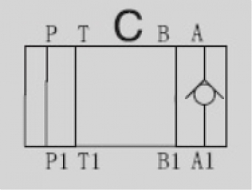 Клапан обратный модульный CETOP 5 в канал "A" Z1DS10C1-30
