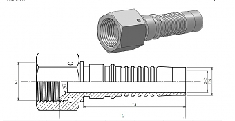 JIC 1.5/8"-12/0-20 int. DN32