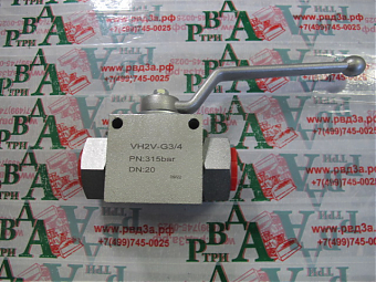 Кран шаровый двухходовой BSPP 3/4" 315 bar (К) (с отверстиями для крепежа)