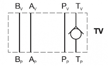Клапан обратный модульный CETOP 5 в канал "T" VP-NV-10-TV